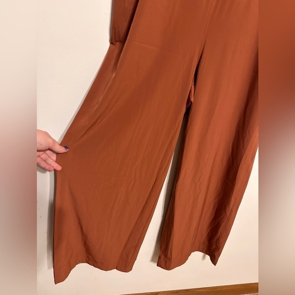 Athleta Passenger Wide Leg Jumpsuit in Terracotta Rust Orange Size Medium - Picture 4 of 8
